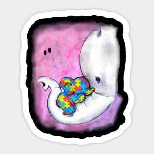 Autism Awareness Elephant Sticker